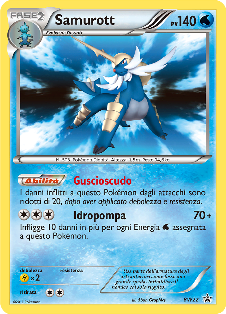 Samurott BW22 — Nero & Bianco Promo (Italian Pokémon TCG card)