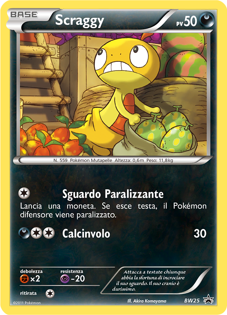 Scraggy BW25 — Nero & Bianco Promo (Italian Pokémon TCG card)
