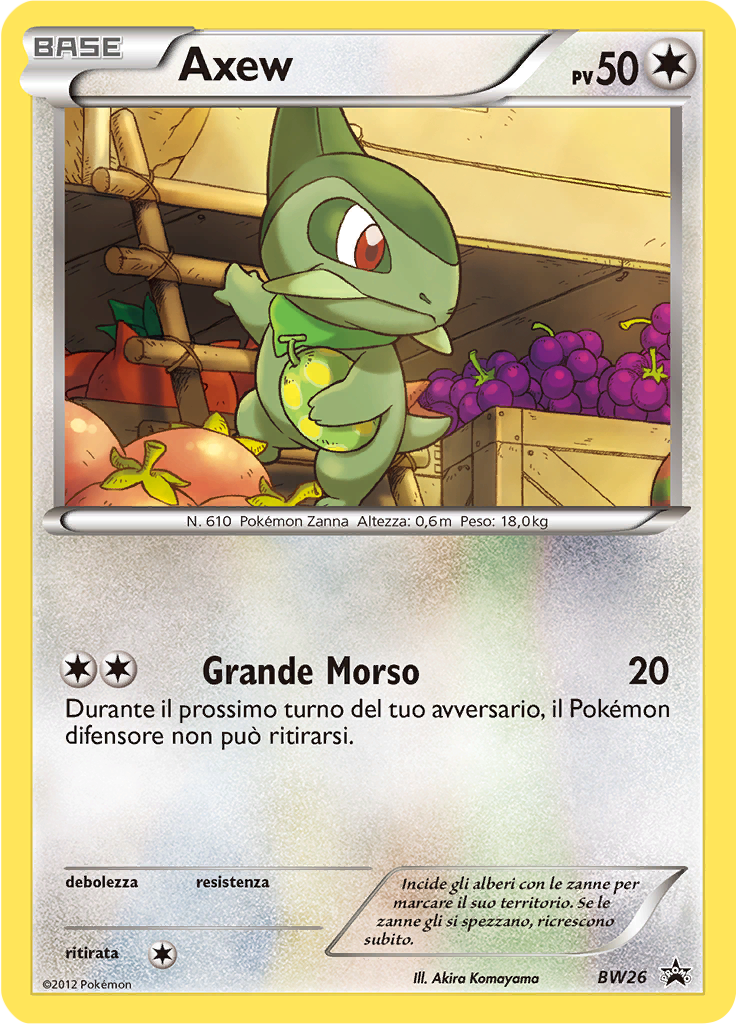 Axew BW26 — Nero & Bianco Promo (Italian Pokémon TCG card)
