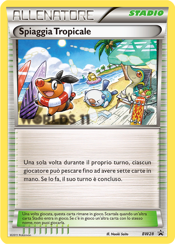 Spiaggia Tropicale BW28 — Nero & Bianco Promo (Italian Pokémon TCG card)