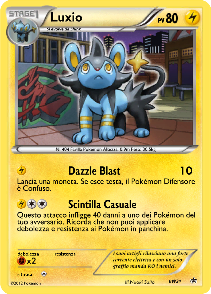 Luxio BW34 — Nero & Bianco Promo (Italian Pokémon TCG card)