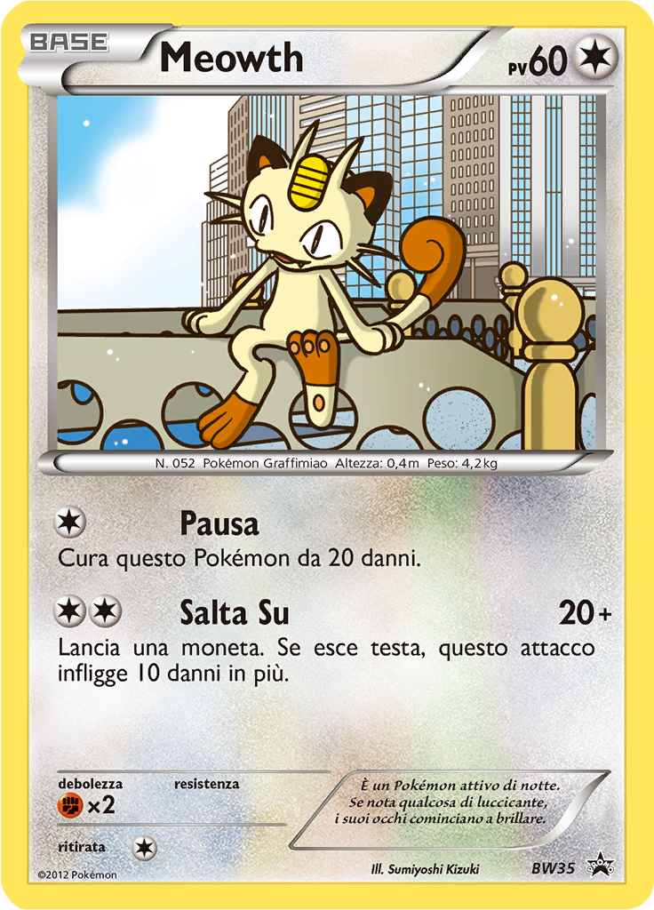 Meowth BW35 — Nero & Bianco Promo (Italian Pokémon TCG card)
