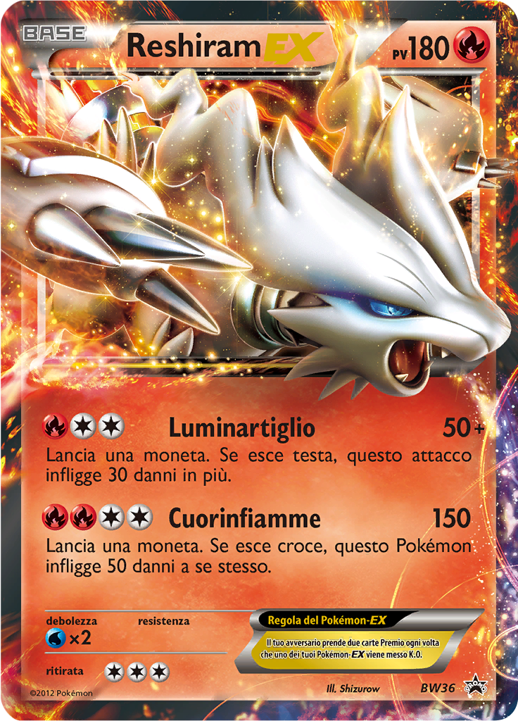 Reshiram EX BW36 — Nero & Bianco Promo (Italian Pokémon TCG card)