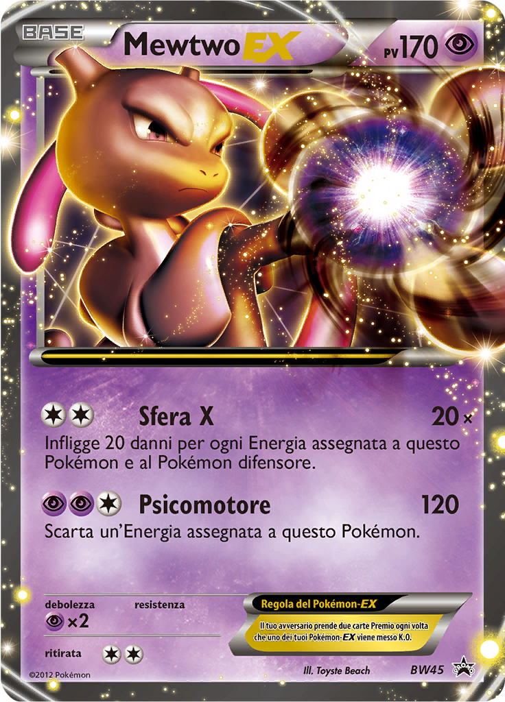 Mewtwo-EX BW45 — Nero & Bianco Promo (Italian Pokémon TCG card)