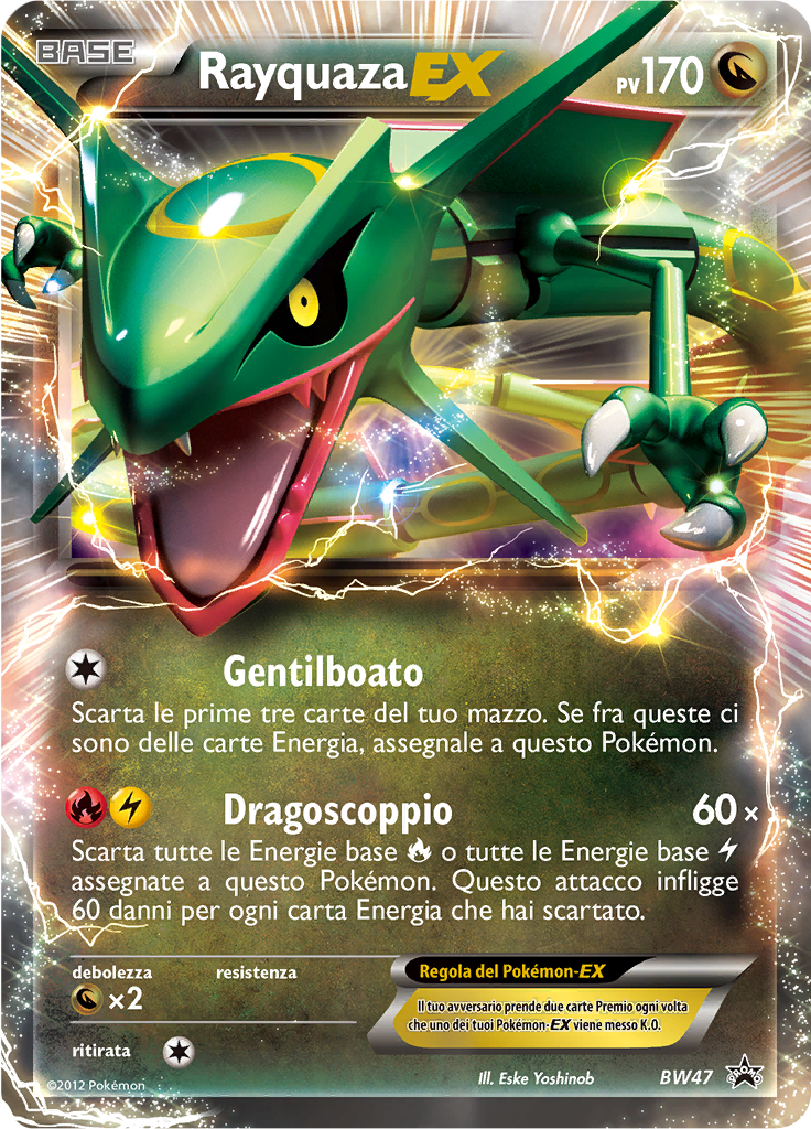 Rayquaza EX BW47 — Nero & Bianco Promo (Italian Pokémon TCG card)