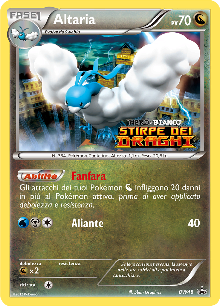 Altaria BW48 — Nero & Bianco Promo (Italian Pokémon TCG card)