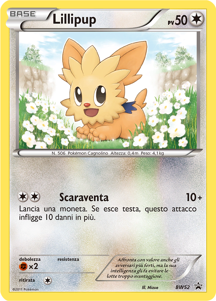 Lillipup BW52 — Nero & Bianco Promo (Italian Pokémon TCG card)