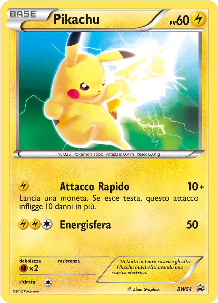 Pikachu BW54 — Nero & Bianco Promo (Italian Pokémon TCG card)