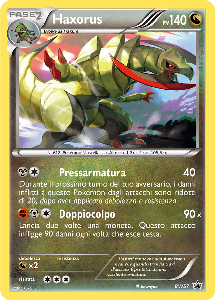 Haxorus BW57 — Nero & Bianco Promo (Italian Pokémon TCG card)