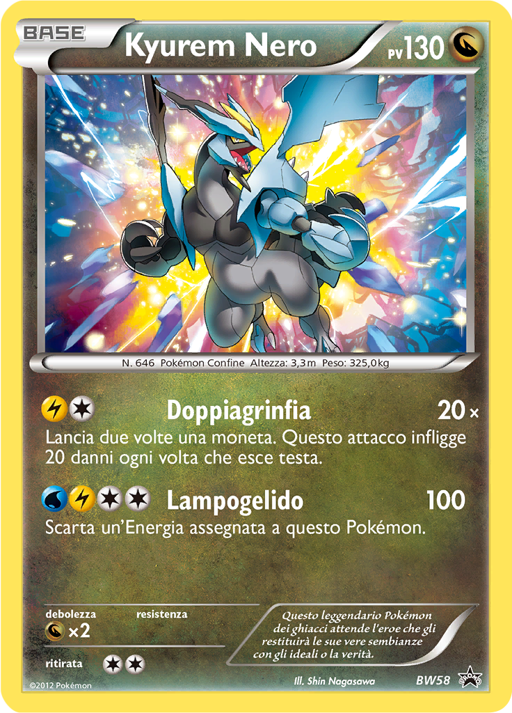 Kyurem Nero BW58 — Nero & Bianco Promo (Italian Pokémon TCG card)