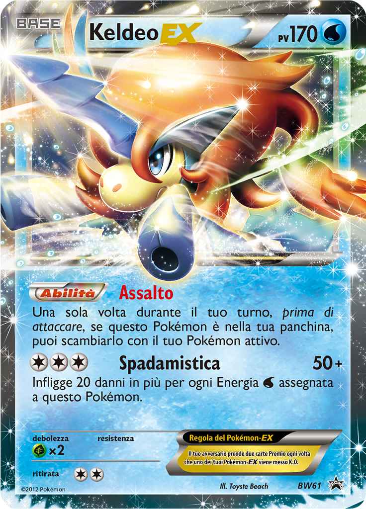 Keldeo EX BW61 — Nero & Bianco Promo (Italian Pokémon TCG card)
