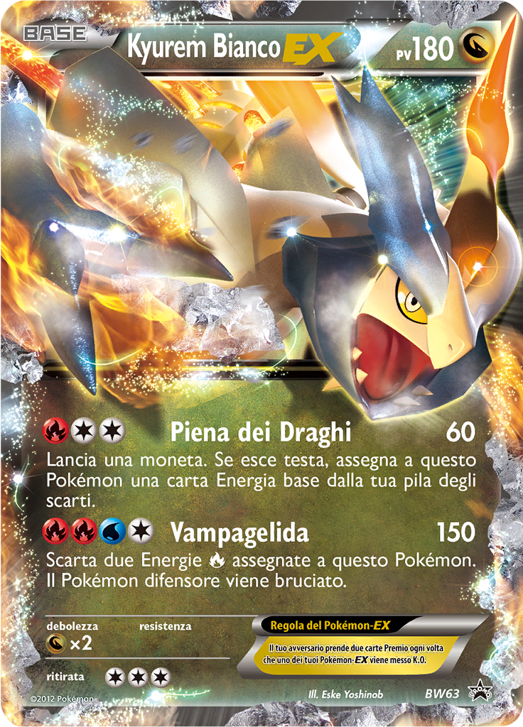 Kyurem Bianco EX BW63 — Nero & Bianco Promo (Italian Pokémon TCG card)