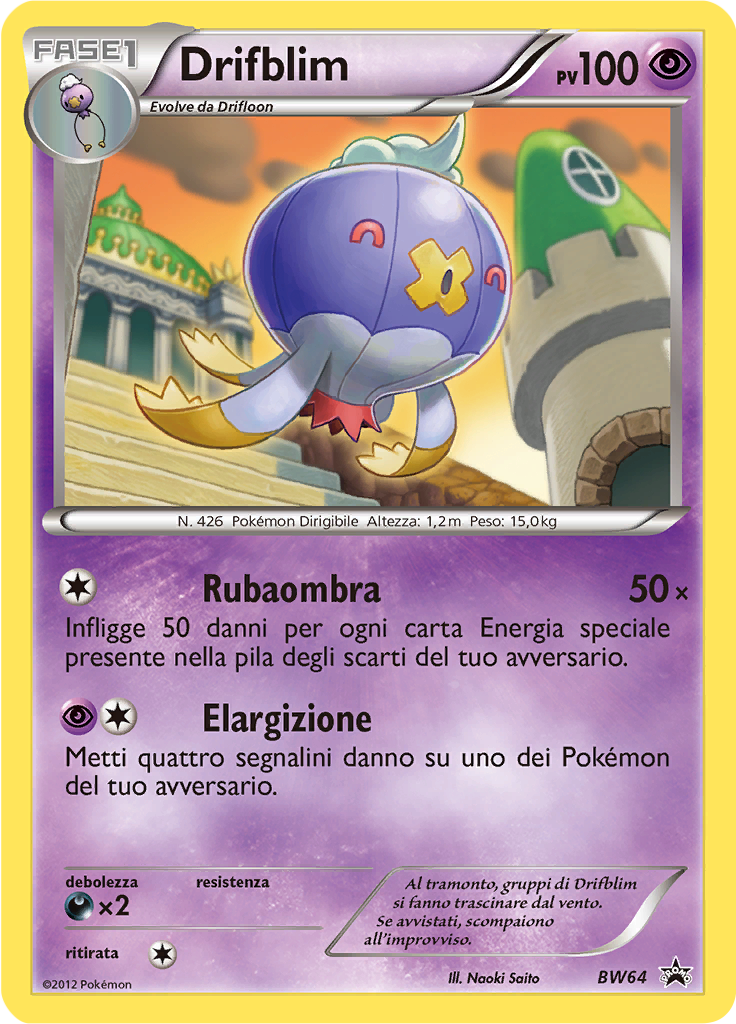 Drifblim BW64 — Nero & Bianco Promo (Italian Pokémon TCG card)