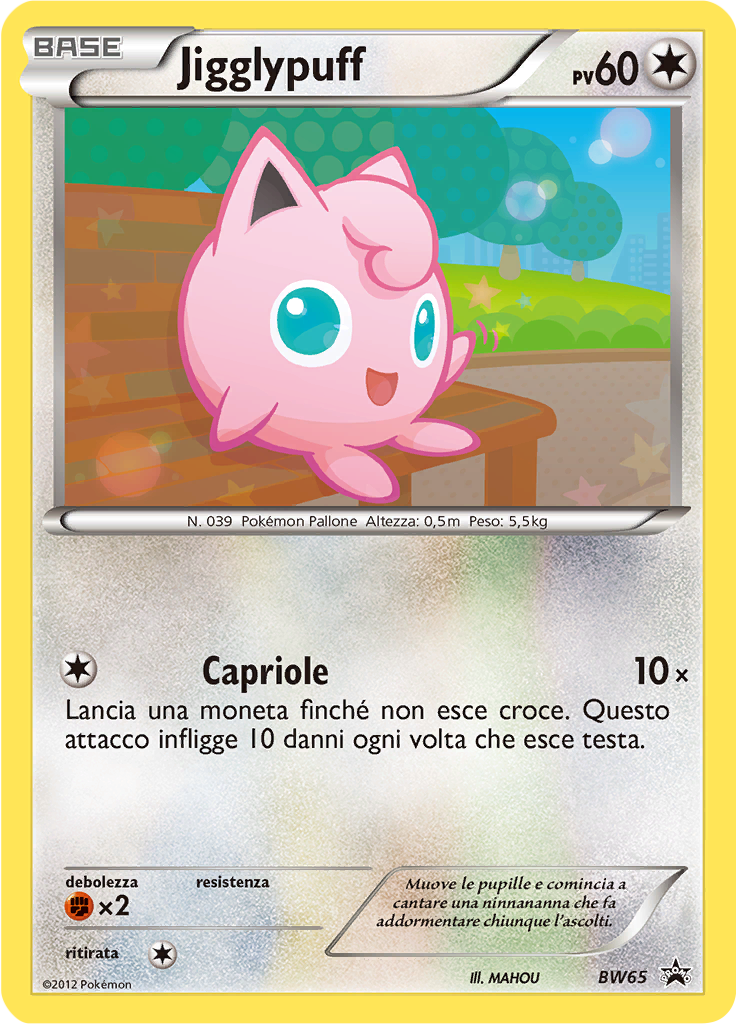 Jigglypuff BW65 — Nero & Bianco Promo (Italian Pokémon TCG card)