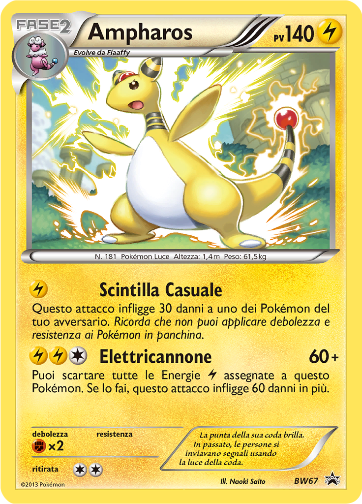 Ampharos BW67 — Nero & Bianco Promo (Italian Pokémon TCG card)