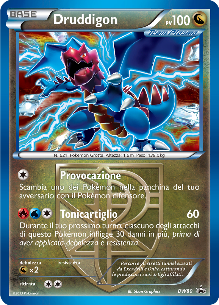 Druddigon BW80 — Nero & Bianco Promo (Italian Pokémon TCG card)
