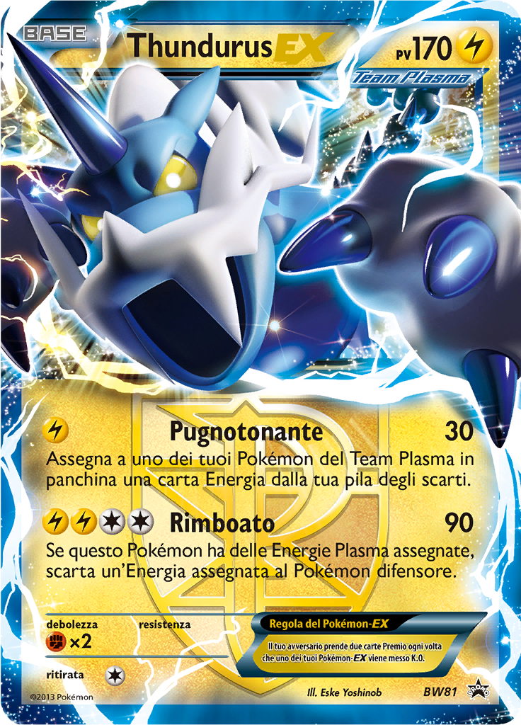Thundurus-EX BW81 — Nero & Bianco Promo (Italian Pokémon TCG card)