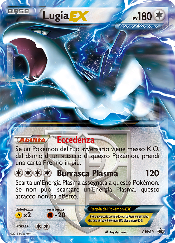 Lugia EX BW83 — Nero & Bianco Promo (Italian Pokémon TCG card)