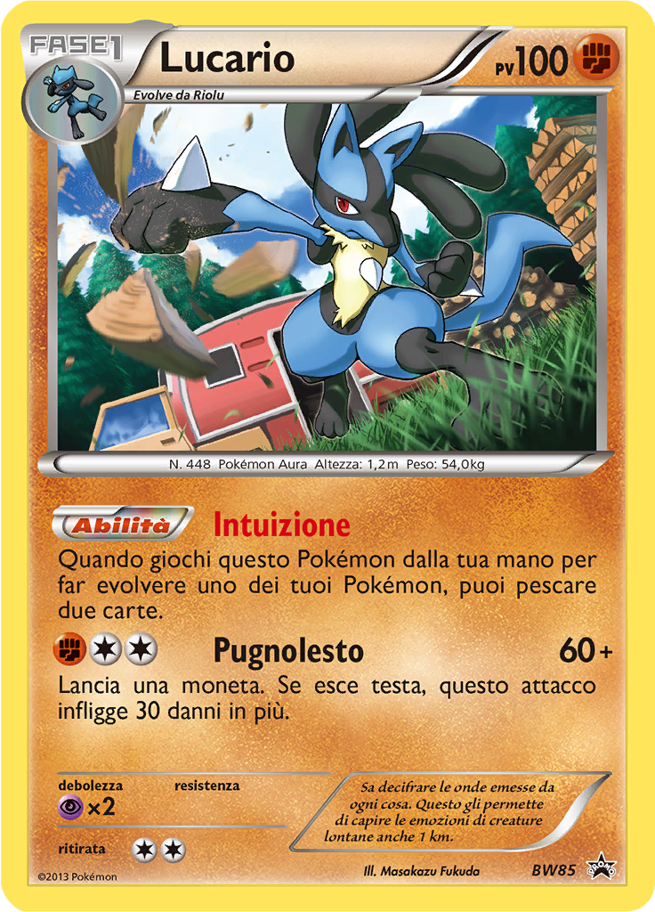 Lucario BW85 — Nero & Bianco Promo (Italian Pokémon TCG card)