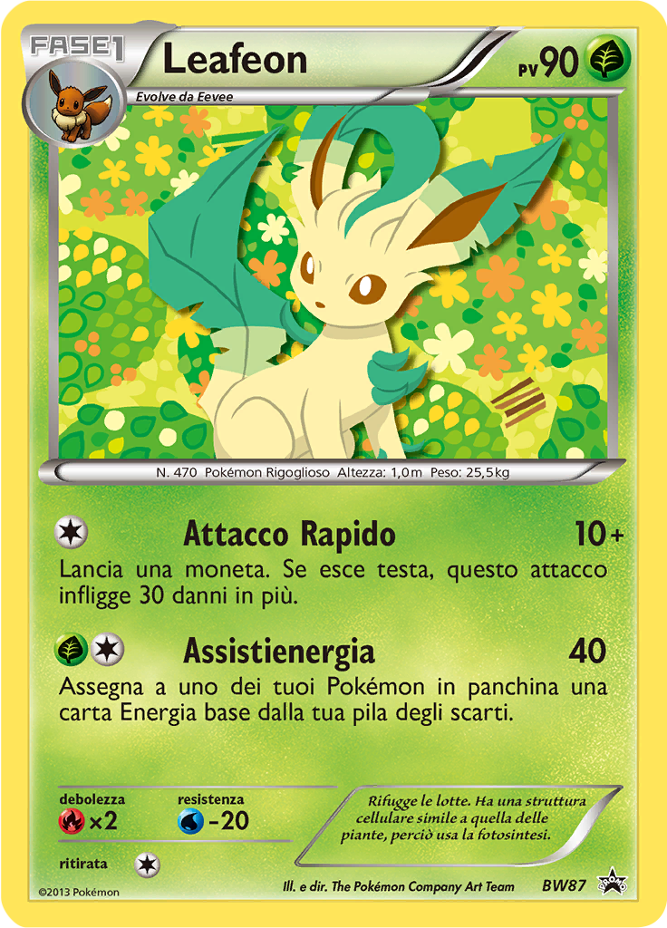 Leafeon BW87 — Nero & Bianco Promo (Italian Pokémon TCG card)