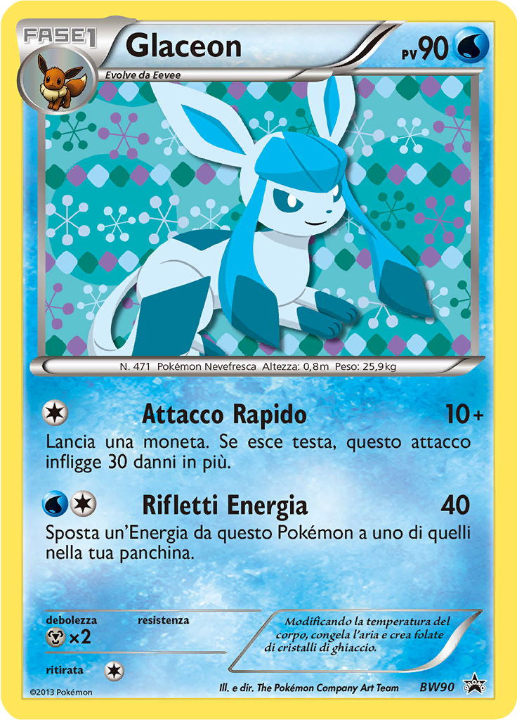 Glaceon BW90 — Nero & Bianco Promo (Italian Pokémon TCG card)