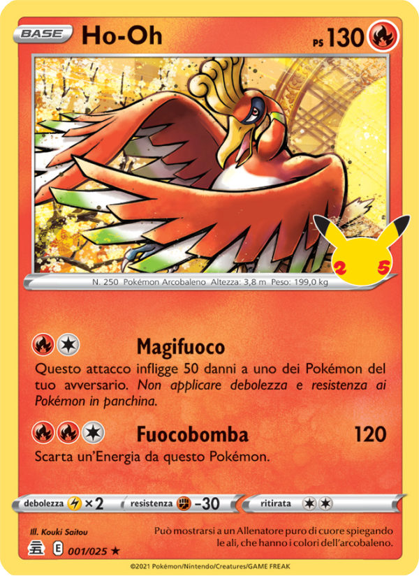 Ho-Oh 001/25 — Gran Festa (Italian Pokémon TCG card)