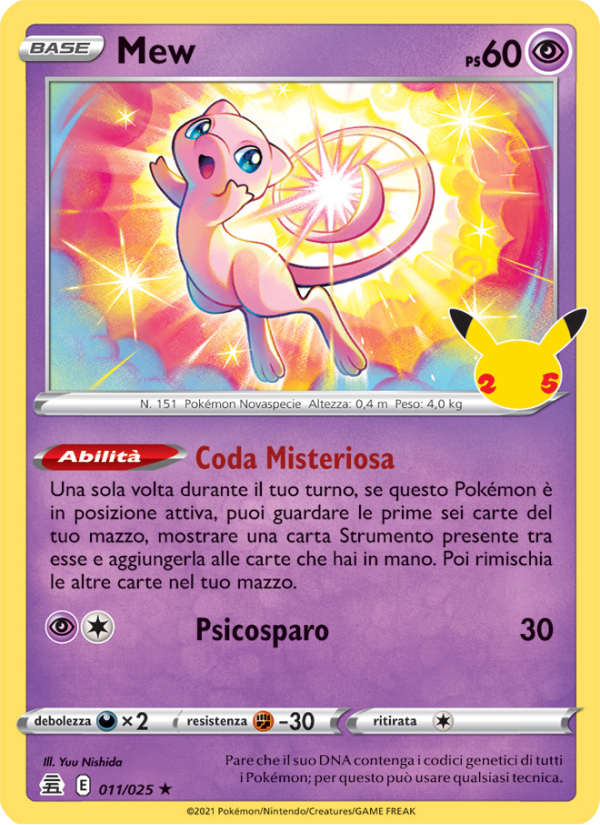 Mew 011/25 — Gran Festa (Italian Pokémon TCG card)
