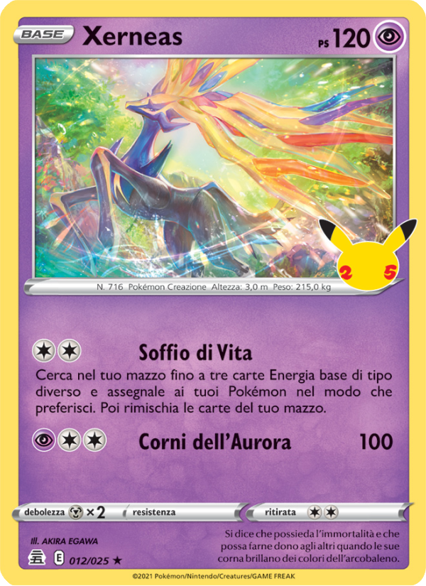 Xerneas 012/25 — Gran Festa (Italian Pokémon TCG card)