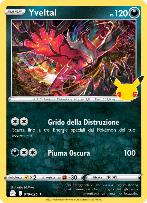 Yveltal 019/25 — Gran Festa (Italian Pokémon TCG card)