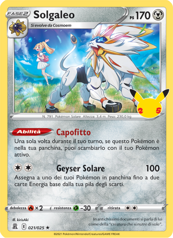 Solgaleo 021/25 — Gran Festa (Italian Pokémon TCG card)