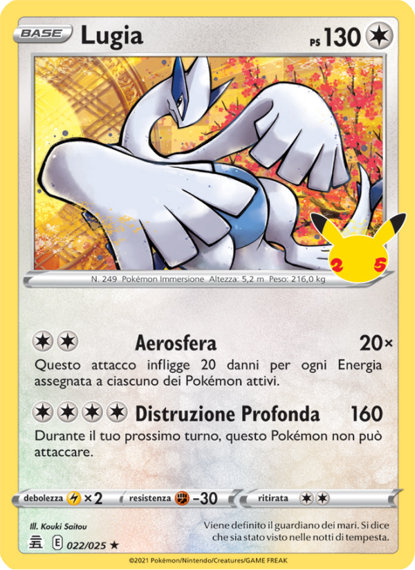 Lugia 022/25 — Gran Festa (Italian Pokémon TCG card)