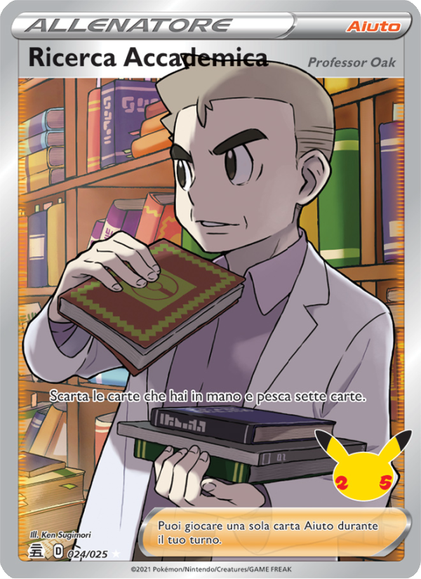 Ricerca Accademica (Professor Oak) 024/25 — Gran Festa (Italian Pokémon TCG card)