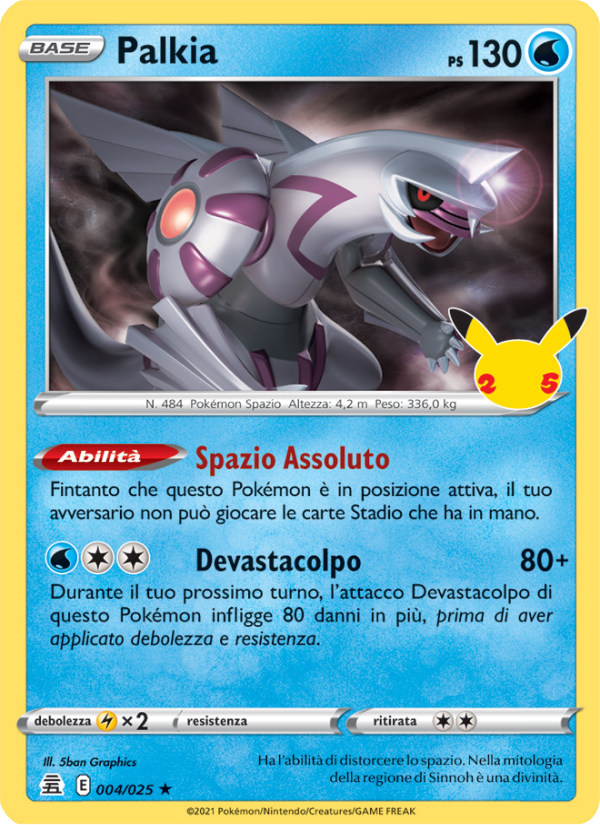 Palkia 004/25 — Gran Festa (Italian Pokémon TCG card)