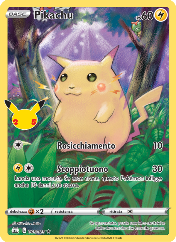 Pikachu 005/25 — Gran Festa (Italian Pokémon TCG card)