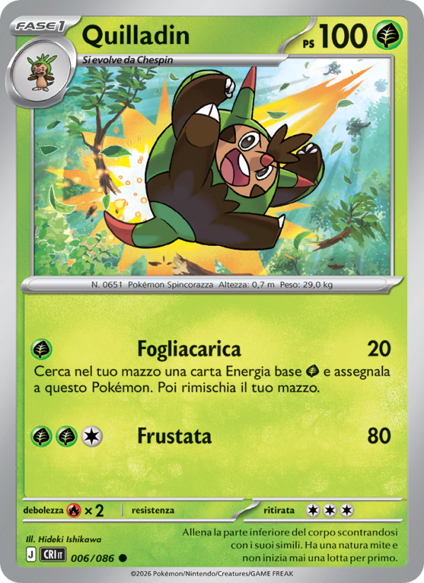 Quilladin Pokémon TCG cards
