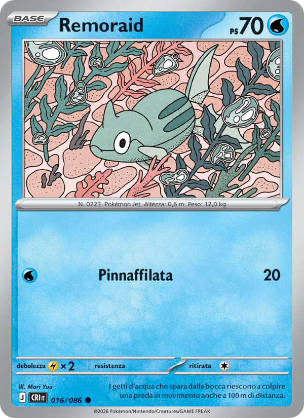 Remoraid 016 — Caos Nascente (Italian Pokémon TCG card)