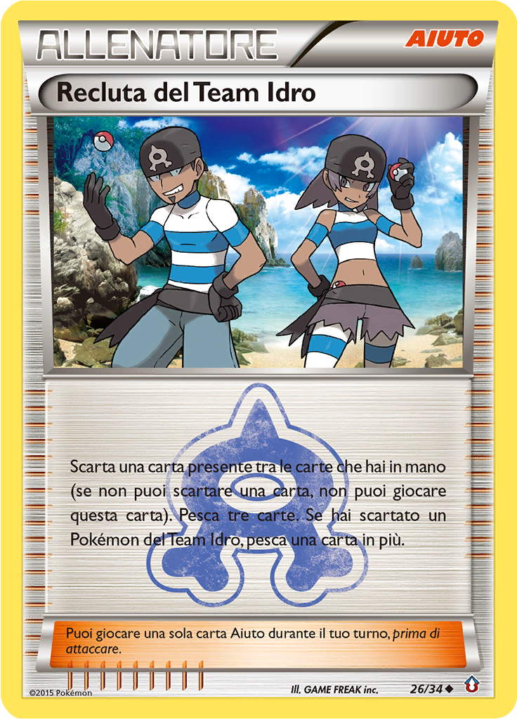Recluta del Team Idro 26/34 — Double Crisis (Italian Pokémon TCG card)