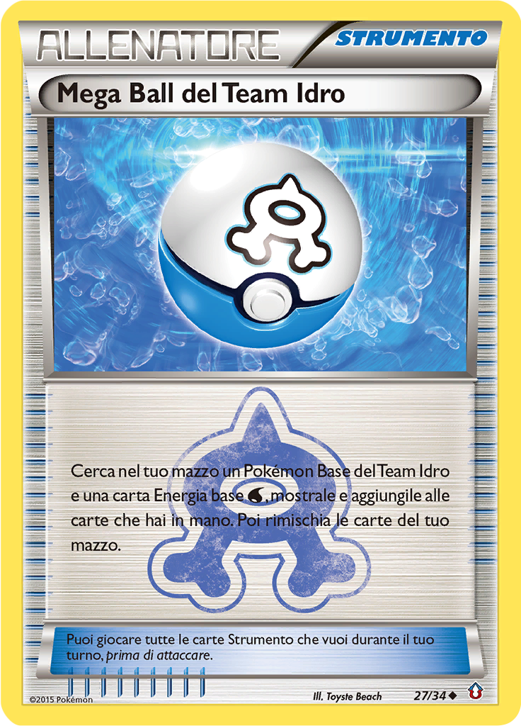 Mega Ball del Team Idro 27/34 — Double Crisis (Italian Pokémon TCG card)
