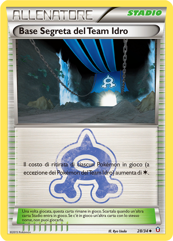 Base Segreta del Team Idro 28/34 — Double Crisis (Italian Pokémon TCG card)
