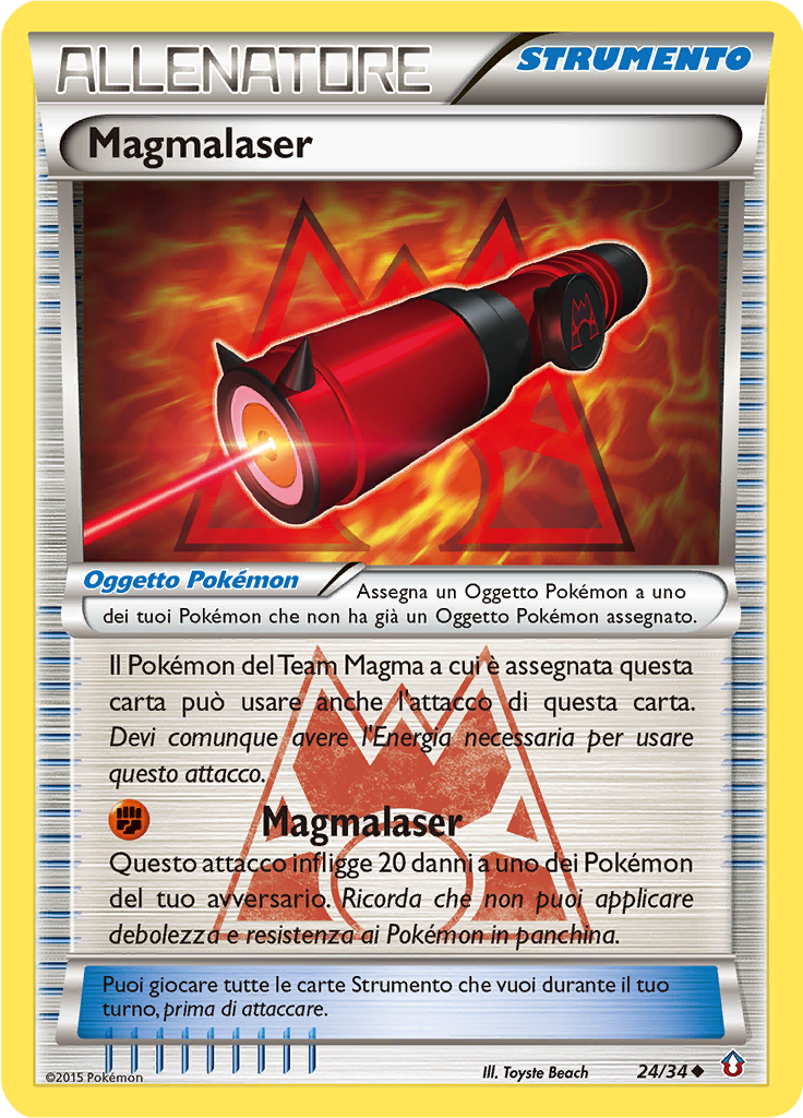 Magmalaser 24/34 — Double Crisis (Italian Pokémon TCG card)