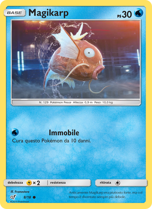 Magikarp 008/18 — Detective Pikachu (Italian Pokémon TCG card)