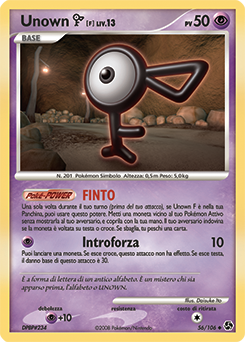 Unown F Pokémon TCG cards