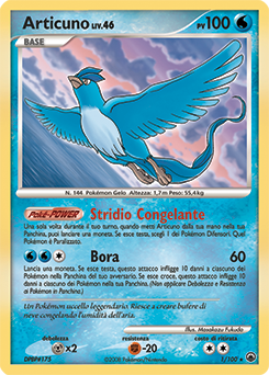 Articuno 001/100 — Alba Suprema (Italian Pokémon TCG card)