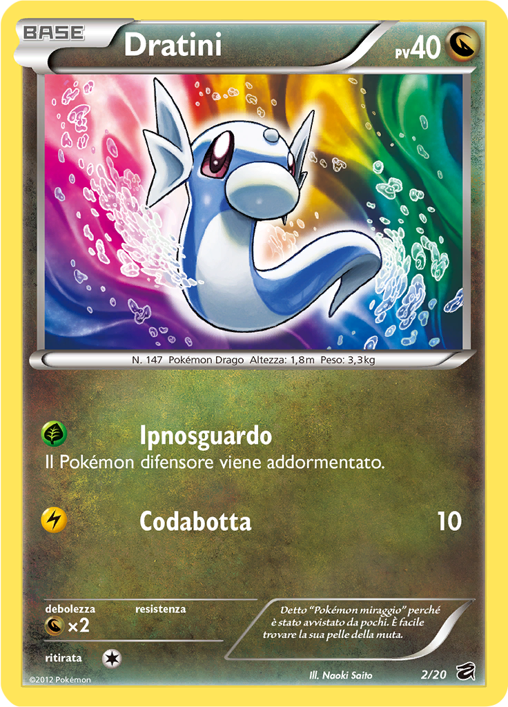 Dratini 02/21 — Tesoro dei Draghi (Italian Pokémon TCG card)