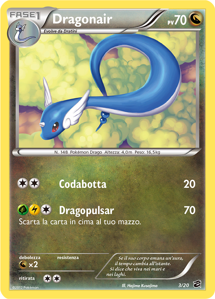 Dragonair 03/21 — Tesoro dei Draghi (Italian Pokémon TCG card)