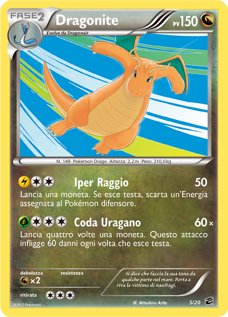 Dragonite 05/21 — Tesoro dei Draghi (Italian Pokémon TCG card)