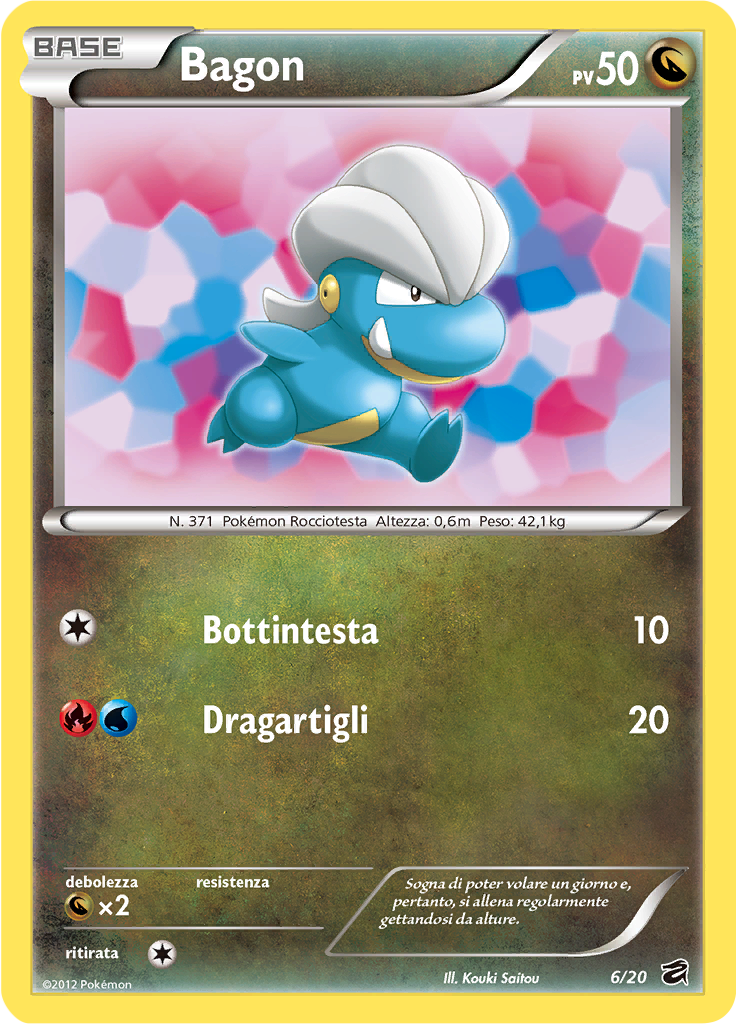 Bagon 06/21 — Tesoro dei Draghi (Italian Pokémon TCG card)