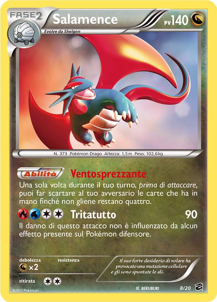 Salamence 08/21 — Tesoro dei Draghi (Italian Pokémon TCG card)