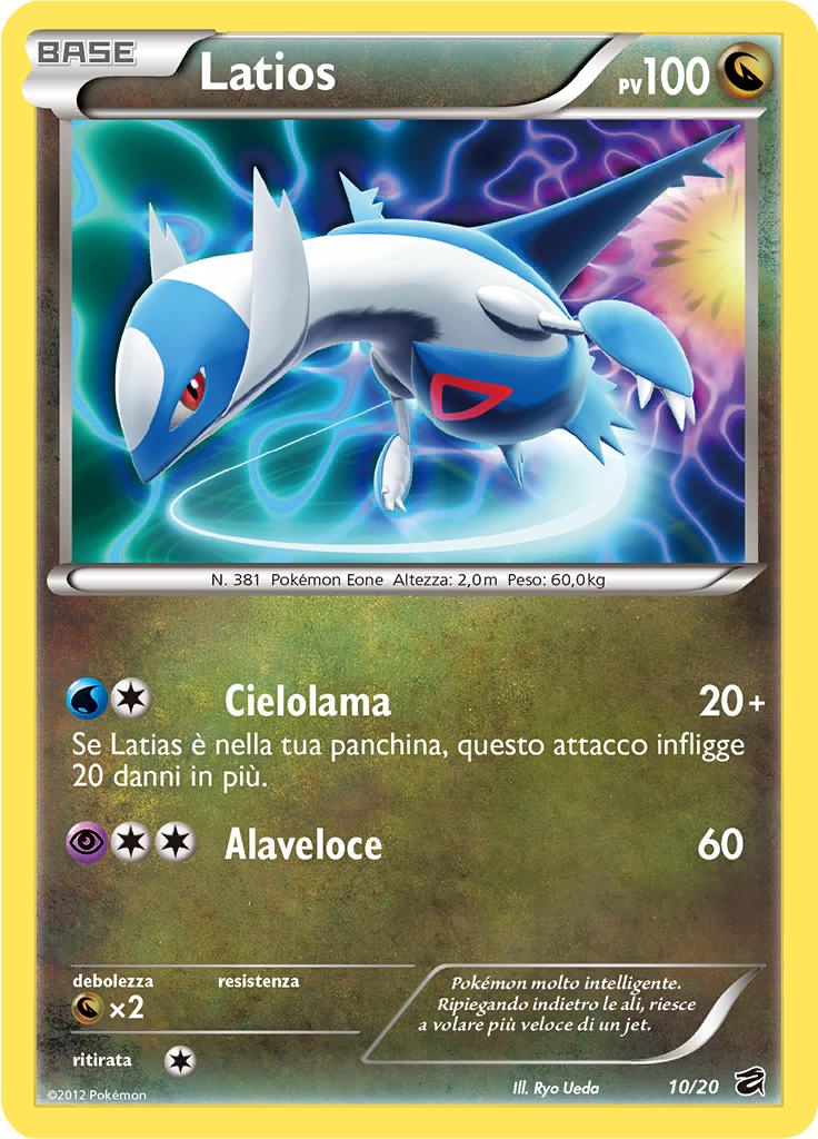 Latios 10/21 — Tesoro dei Draghi (Italian Pokémon TCG card)