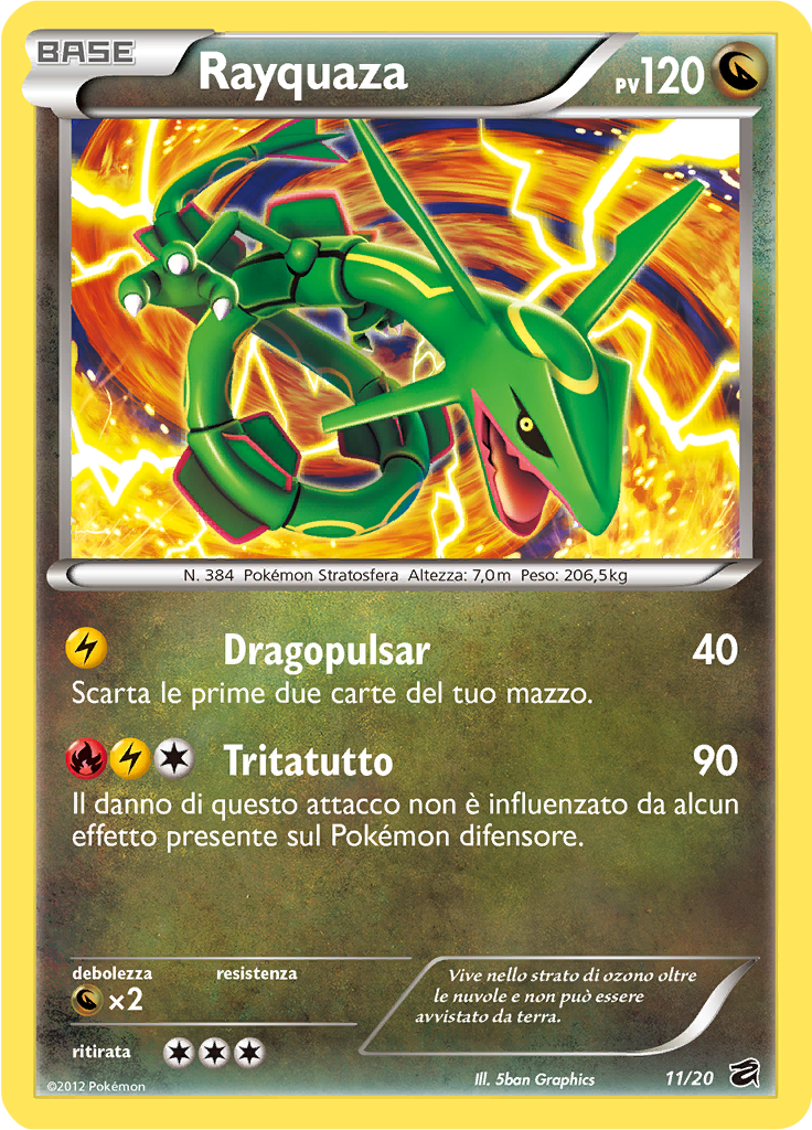 Rayquaza 11/21 — Tesoro dei Draghi (Italian Pokémon TCG card)
